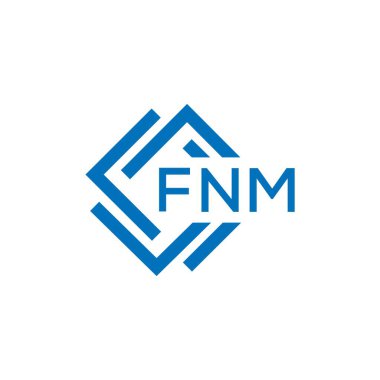 Beyaz arka planda FNM harf logosu tasarımı. FNM yaratıcı daire harfi logosu konsepti. FNM harf tasarımı.