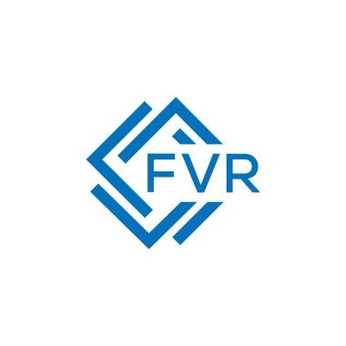 Beyaz arka planda FVR harf logosu tasarımı. FVR yaratıcı daire harfi logosu konsepti. FVR harf tasarımı.