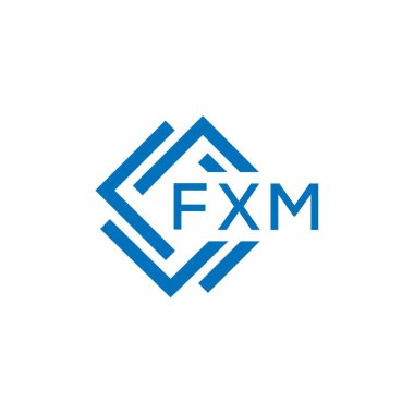 Beyaz arkaplanda FXM harf logosu tasarımı. FXM yaratıcı daire harfi logosu konsepti. FXM harf tasarımı.