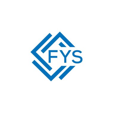 Beyaz arkaplanda FYS harfi logo tasarımı. FYS yaratıcı daire harfi logosu konsepti. FYS harf tasarımı.