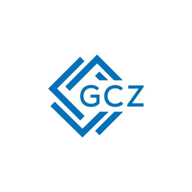 Beyaz arka planda GCZ harf logosu tasarımı. GCZ yaratıcı daire harfi logosu konsepti. GCZ harf tasarımı.