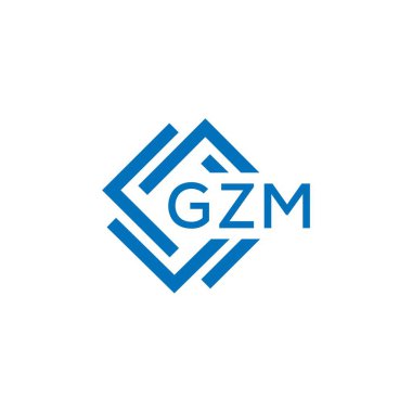 Beyaz arka planda GZM harf logosu tasarımı. GZM yaratıcı daire harfi logosu konsepti. GZM harf tasarımı.
