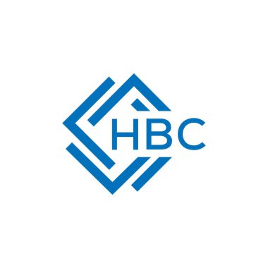 Beyaz arka planda HBC harf logosu tasarımı. HBC yaratıcı daire harfi logosu. HBC harf tasarımı.