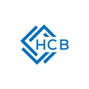 Beyaz arka planda HCB harf logosu tasarımı. HCB yaratıcı daire harfi logosu konsepti. HCB harf tasarımı.
