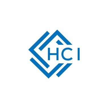 Beyaz arka planda HCI harf logosu tasarımı. HCI yaratıcı daire harfi logosu konsepti. HCI harf tasarımı.