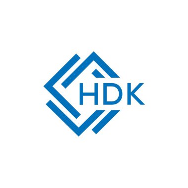 Beyaz arka planda HDK harf logosu tasarımı. HDK yaratıcı daire harfi logosu konsepti. HDK harf tasarımı.