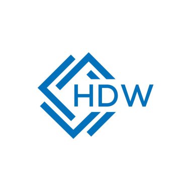 Beyaz arkaplanda HDW harf logosu tasarımı. HDW yaratıcı daire harfi logosu konsepti. HDW harf tasarımı.