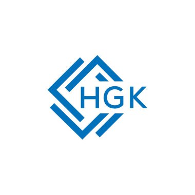 Beyaz arka planda HGK harf logosu tasarımı. Hong Kong yaratıcı daire harfi logosu. HGK harf tasarımı.