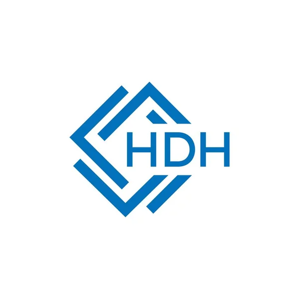 Design Písmene Hdh Bílém Pozadí Hdh Kreativní Kruh Písmeno Koncepce — Stockový vektor