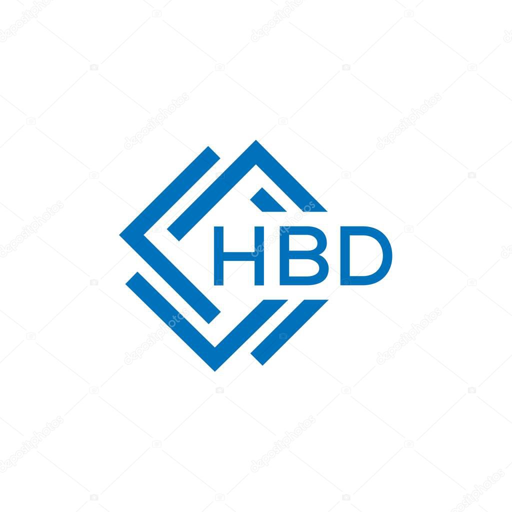 HBD letter logo design on white background. HBD creative  circle letter logo concept. HBD letter design.