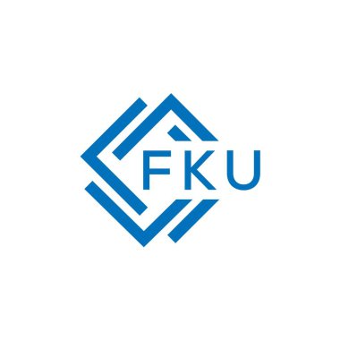 Beyaz arka planda FKU harf logosu tasarımı. FKU yaratıcı daire harfi logosu konsepti. FKU harf tasarımı.