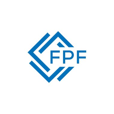 Beyaz arkaplanda FPF harf logosu tasarımı. FPF yaratıcı daire harfi logosu konsepti. FPF harf tasarımı.