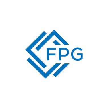 Beyaz arka planda FPG harf logosu tasarımı. FPG yaratıcı daire harfi logosu konsepti. FPG harf tasarımı.