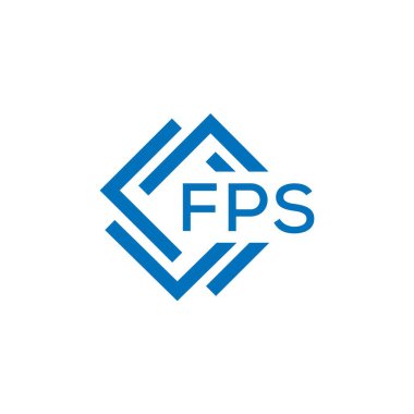 Beyaz arka planda FPS harfli logo tasarımı. FPS yaratıcı daire harfi logosu konsepti. FPS harf tasarımı.