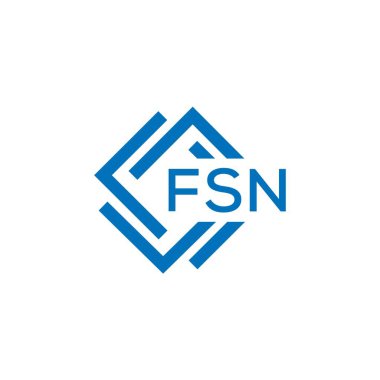 Beyaz arka planda FSN harf logosu tasarımı. FSN yaratıcı daire harfi logosu konsepti. FSN harf tasarımı.