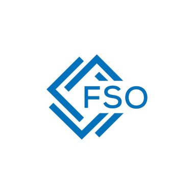 Beyaz arka planda FSO harfi logo tasarımı. FSO yaratıcı daire harfi logosu konsepti. FSO harf tasarımı.