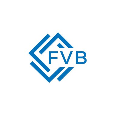 Beyaz arka planda FVB harfi logo tasarımı. FVB yaratıcı daire harfi logosu konsepti. FVB harf tasarımı.