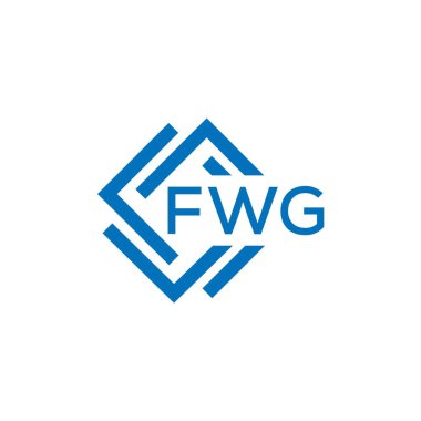 Beyaz arka planda FWG harf logosu tasarımı. FWG yaratıcı daire harfi logosu konsepti. FWG harf tasarımı.