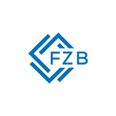 Beyaz arka planda FZB harfi logo tasarımı. FZB yaratıcı daire harfi logosu konsepti. FZB harf tasarımı.