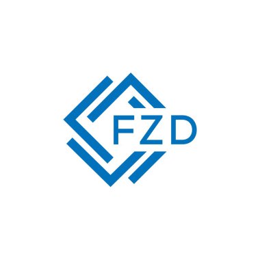 Beyaz arka planda FZD harf logosu tasarımı. FZD yaratıcı daire harfi logosu konsepti. FZD harf tasarımı. 
