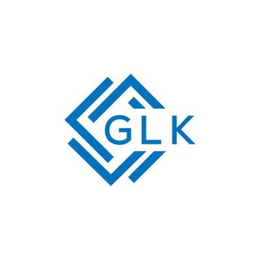 Beyaz arkaplanda GLK harf logosu tasarımı. GLK yaratıcı daire harfi logosu konsepti. GLK harf tasarımı.