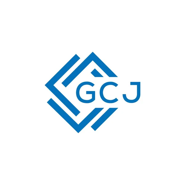 Gcj 디자인은 배경에 Gcj 크리에이티브 Gcj 디자인 — 스톡 벡터