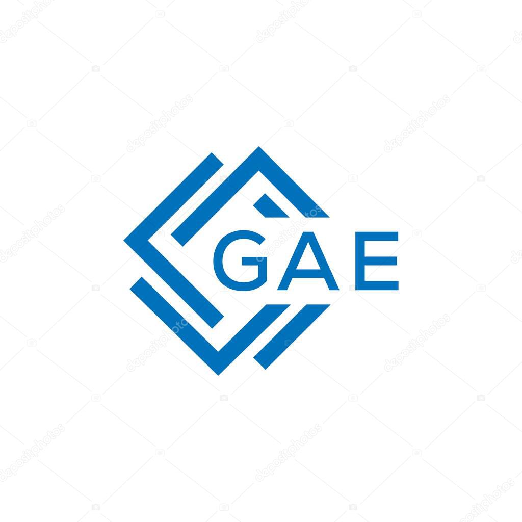 GAE letter logo design on white background. GAE creative  circle letter logo concept. GAE letter design.