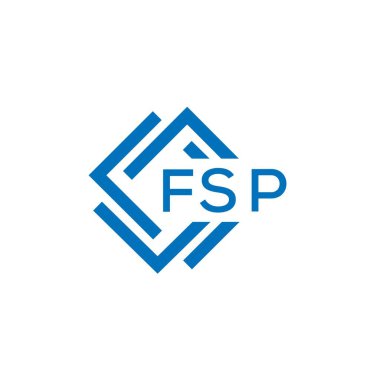 Beyaz arkaplanda FSP harf logosu tasarımı. FSP yaratıcı daire harfi logosu konsepti. FSP harf tasarımı.