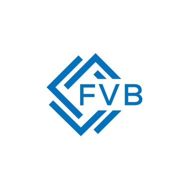 Beyaz arka planda FVB harfi logo tasarımı. FVB yaratıcı daire harfi logosu konsepti. FVB harf tasarımı.
