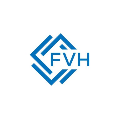 Beyaz arka planda FVH harf logosu tasarımı. FVH yaratıcı daire harfi logosu konsepti. FVH harf tasarımı.