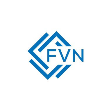 Beyaz arka planda FVN harf logosu tasarımı. FVN yaratıcı daire harfi logosu konsepti. FVN harf tasarımı.