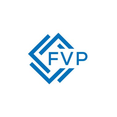 Beyaz arka planda FVP harf logosu tasarımı. FVP yaratıcı daire harfi logosu konsepti. FVP harf tasarımı.