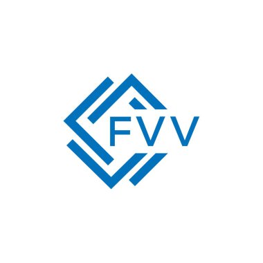 Beyaz arka planda FVV harf logosu tasarımı. FVV yaratıcı daire harfi logosu konsepti. FVV harf tasarımı.