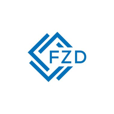 Beyaz arka planda FZD harf logosu tasarımı. FZD yaratıcı daire harfi logosu konsepti. FZD harf tasarımı. 
