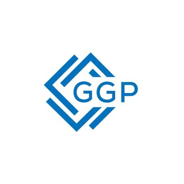 Beyaz arka planda GGP harf logosu tasarımı. GP yaratıcı daire harfi logosu konsepti. GGP harf tasarımı.