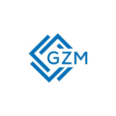 Beyaz arka planda GZM harf logosu tasarımı. GZM yaratıcı daire harfi logosu konsepti. GZM harf tasarımı.