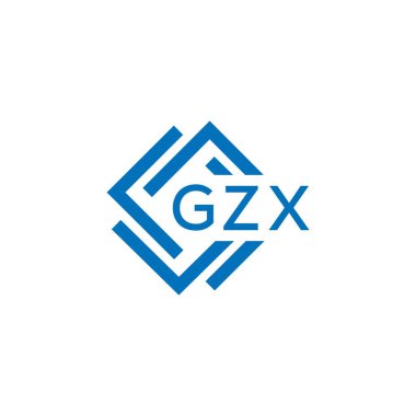 Beyaz arka planda GZX harfli logo tasarımı. GZX yaratıcı daire harfi logosu konsepti. GZX harf tasarımı.
