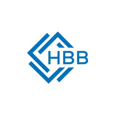 Beyaz arka planda HBB harfi logo tasarımı. HBB yaratıcı daire harfi logosu konsepti. HBB harf tasarımı.
