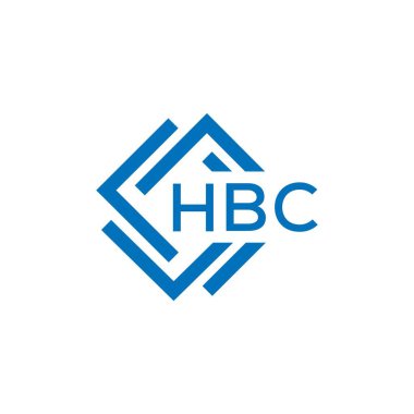 Beyaz arka planda HBC harf logosu tasarımı. HBC yaratıcı daire harfi logosu. HBC harf tasarımı.