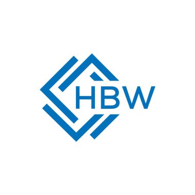 Beyaz arka planda HBW harf logosu tasarımı. HBW yaratıcı daire harf logosu konsepti. HBW harf tasarımı.