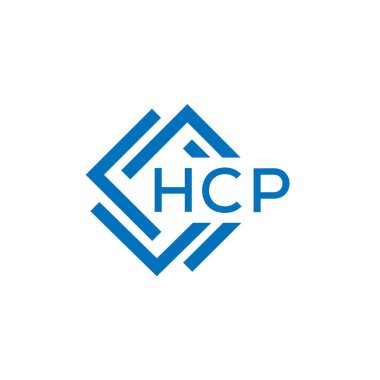 Beyaz arkaplanda HCP harf logosu tasarımı. HCP yaratıcı daire harfi logosu konsepti. HCP harf tasarımı.