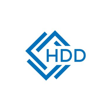 Beyaz arkaplanda HDD harf logosu tasarımı. HDD yaratıcı daire harfi logosu. HDD harf tasarımı.