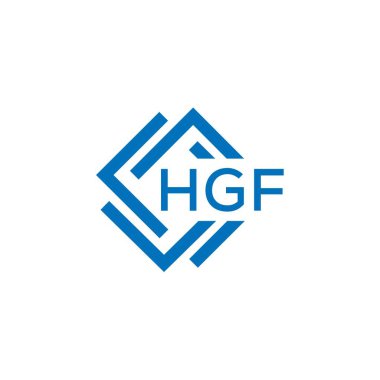 Beyaz arka planda HGF harf logosu tasarımı. HGF yaratıcı daire harfi logosu konsepti. HGF harf tasarımı.
