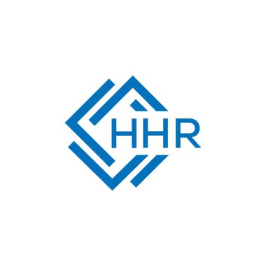 Beyaz arka planda HHR harf logosu tasarımı. HHR yaratıcı daire harfi logosu. HHR harf tasarımı.