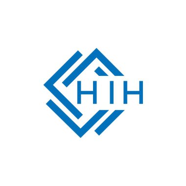 Beyaz arka planda HIH harf logosu tasarımı. HIH yaratıcı daire harfi logosu. HIH harf tasarımı.