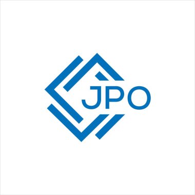 Siyah arka planda JPO harf logosu tasarımı. JPO yaratıcı daire harfi logosu konsepti. JPO harf tasarımı.