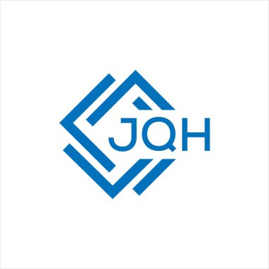 Siyah arkaplanda JQH harf logosu tasarımı. JQH yaratıcı daire harfi logosu konsepti. JQH harf tasarımı.