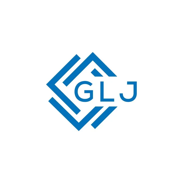 Glj字母标识的白色背景设计 Glj创意圈字母标识概念 Glj字母设计 — 图库矢量图片