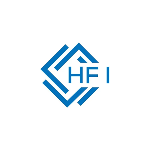 Hfi Письмо Дизайн Логотипа Белом Фоне Концепция Логотипа Творческого Круга — стоковый вектор