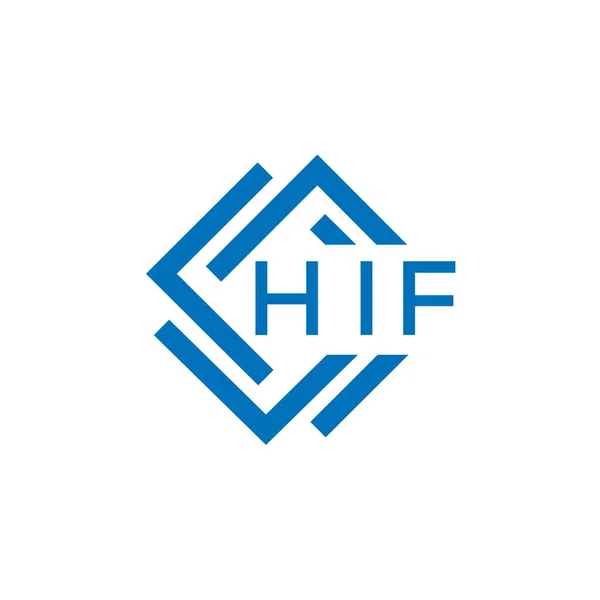 ホワイトを基調としたHifレターロゴデザイン Hifクリエイティブサークルレターロゴコンセプト Hifレターデザイン — ストックベクタ